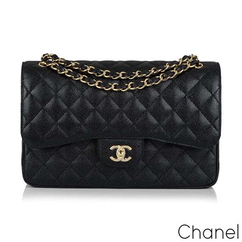 chanel black classic flap bag|chanel classic flap black jumbo.